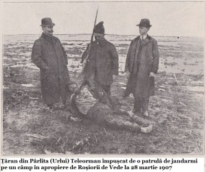 1907 taran din Parlita (Urlui) impuscat de o patrula langa rosiori de vede pe 28 martie